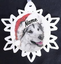 Santa Alaskan Malamute Dog Breed Personalized Christmas Ornament