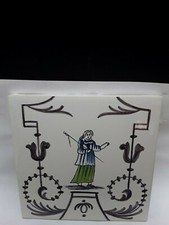 Ancien Carreau Carrelage Desvres Décor Vieux Lille Tiles Earthenware Azulejos 