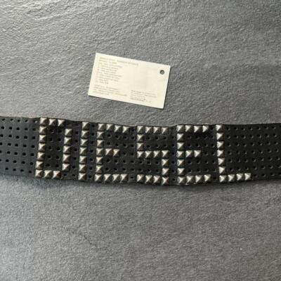 Diesel Women Logo Stud Belt 80Cm/Made In Italy/18 340 Yen