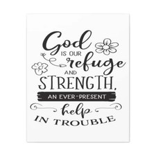Psalm 46:1 God Is Our Bible Verse Canvas Christian Wall Art Rea
