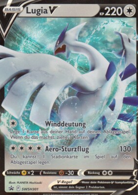 Lugia V SWSH301 Promo Schwert Schild Pokemon Rare Karte Deutsch