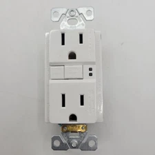 EATON SGF15W Arrow Hart Duplex GFCI Receptacle- 125 Vac, 15 A, 2 Pole, 3 Wire