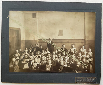 orig. Foto Fotografie um 1910 Berlin Lichterfelde Kinder Schule Mädchen