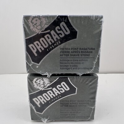 PRORASO Post-Shave Stone, 3.5oz Each, 2 PACK - Brand NEW!