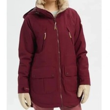 BURTON Living Lining PROWESS Snowboard Ski JACKET Womens SMALL Sherpa Collar