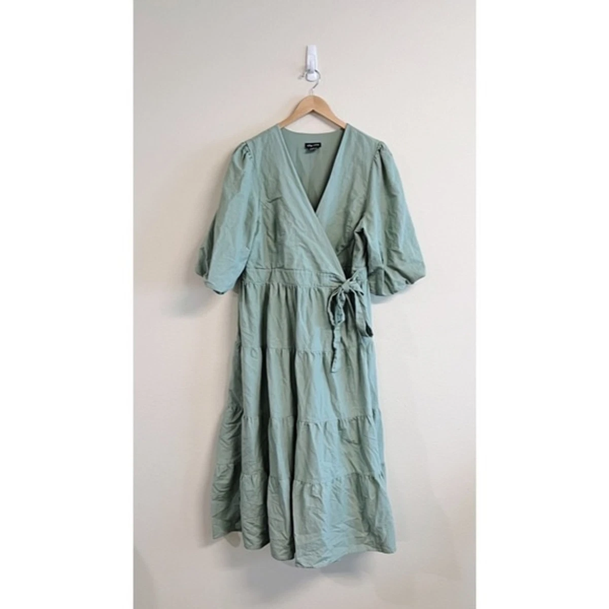 Tiered clearance wrap dress