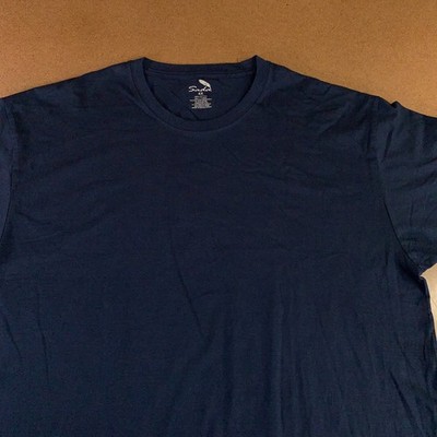Sada Mens Size 4X Navy Blue Cotton Short Sleeve Crew Neck T-Shirt