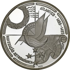 [#1120958] Portugal, 100 Escudos, 1990, Lisbon, Silver, MS, KM:649, a