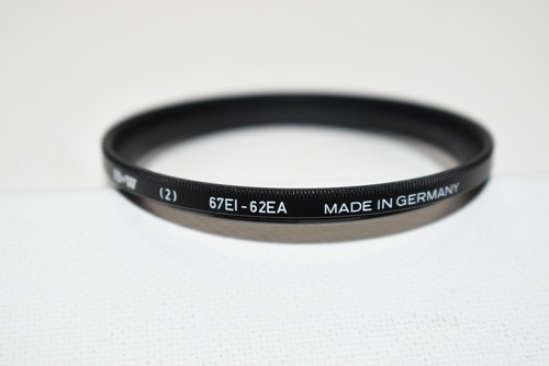 B + W SCHNEIDER STEP UP RING (2) 67EI-62EA SCREW FILTER ADAPTER