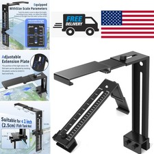 Fish Tank Light Mount Clip Holder Aluminum Adjustable Height Up to 10.5 Inches