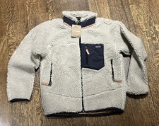 NWT PATAGONIA Sz L 12 Kids Retro-X Jacket MSRP 139 NTSB natural smolder blue