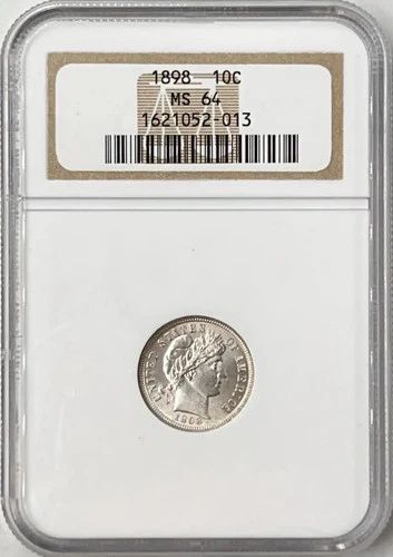 1898 10C NGC MS64 Barber Dime 1621052-013