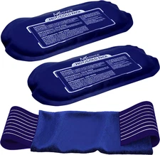 Reusable Hot and Cold Ice Packs for Injuries (3-Piece Set), Joint Pain, Muscle S