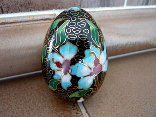 Cloisonne Ei Messing Metall Emaille