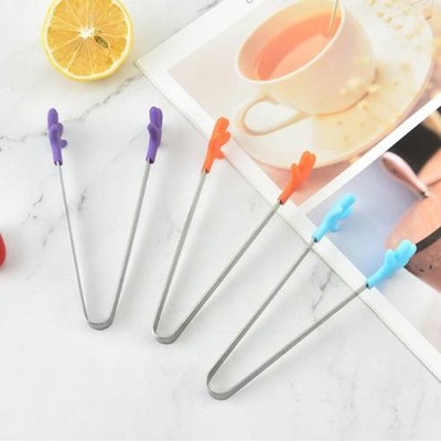 Kitchen Essentials Silicone Coated Stainless Steel Snack Tongs 13.2 cm