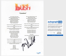 Gavin Rossdale 'Bush' Band Signed Lyric Sheet 'Comedown' ACOA