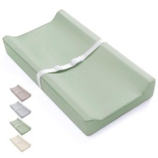 Blissful Diary Vegan Leather Baby Changing Pad with Standard Light Green