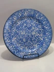 Stangl Pottery Town and Country Blue Sponge Round Dinner Plate, 10 5/8” Set Of 2