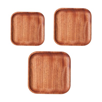 Holz Servierplatte leicht zu reinigen Holztablett für Lebensmittel Obst Snacks Brot