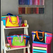 Cotopaxi Colorful Patchwork Tote Bag Durable Multipurpose Shoulder Bag