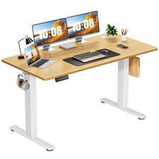 Electric Standing Desk Adjustable Height, 55x24 Inch Sit Stand Up Home Office...