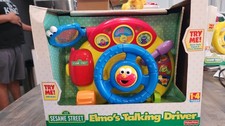 Vintage Sesame Street Driving Elmo 2000 Toy Mattel Needs Batteries