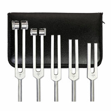 Medical Tuning Fork Set 128 256 512 1024 2048 Hz, Weighted  Non-Weighted Forks