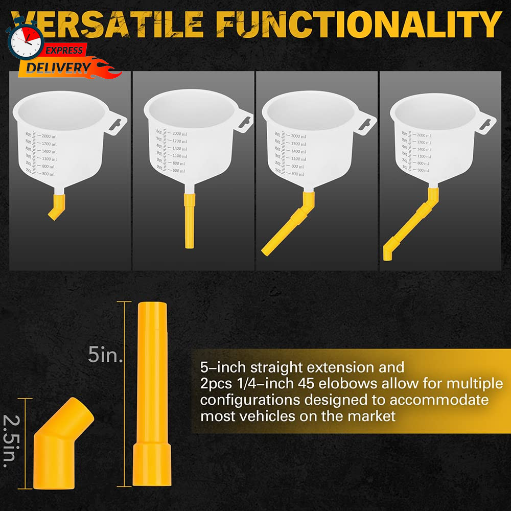 ELEAD No-Spill Coolant Funnel Kit - 19-Piece Radiator Funnel Burping Kit, Coolan