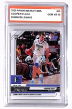 Cooper Flagg Panini Instant 2025 NBA #10 Summer league RC Graded Gem Mint 10