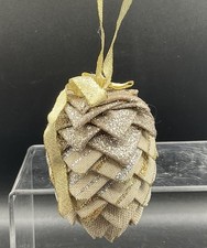 PINECONE HANDMADE GLITTER GOLD ORNAMENT