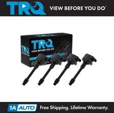 TRQ 4 Piece Engine Ignition Coil Set Direct Fit for Honda Accord Civic CR-V