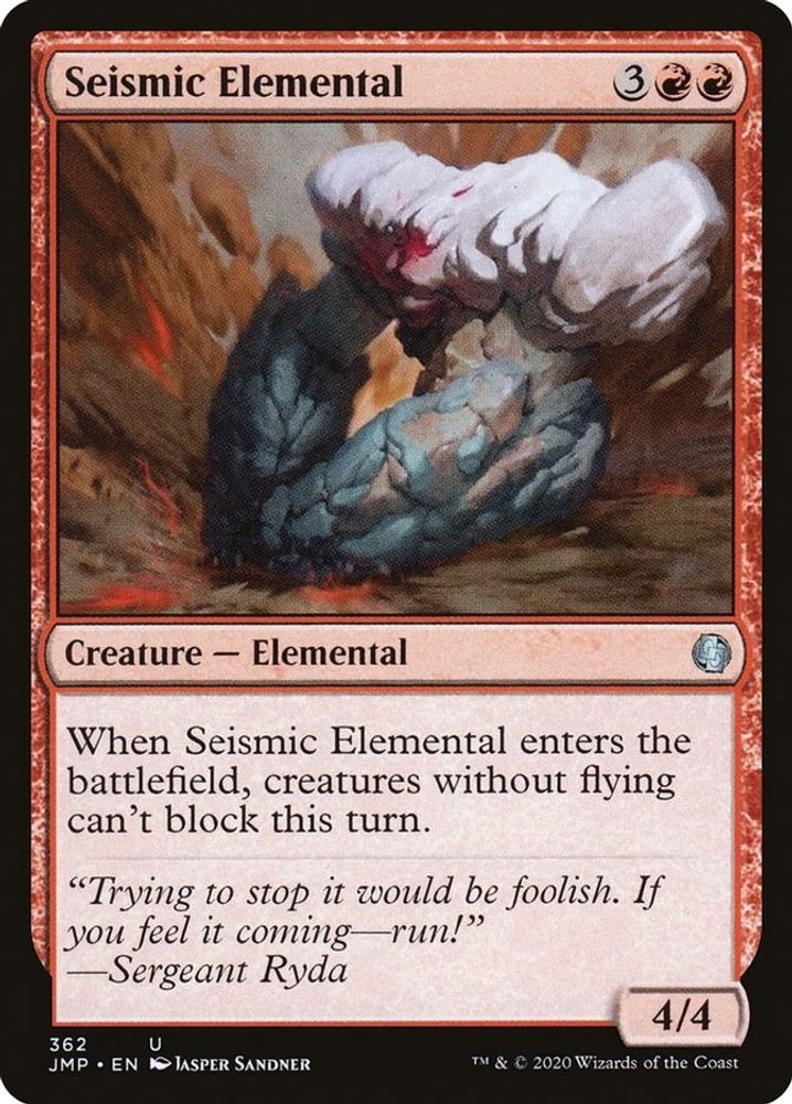 2020 Magic: The Gathering: Jumpstart - Seismic Elemental (#362, U, Near Mint)