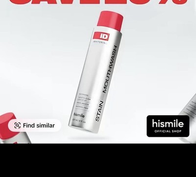 hismile iD Whitening Stain Mouthwash Alcohol Free Mint 8 fl oz 237 mL