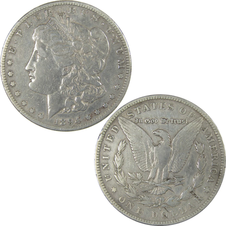 Moneda de $1 dólar Morgan 1894 S detalles finos plata SKU:CPC0975 Foto 3 de 4