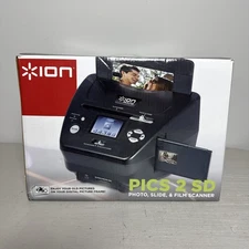 ION Pics 2 SD Photo Slide & Film Scanner w/ Accessories EUC