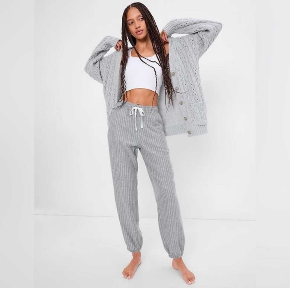 NUEVO CON ETIQUETAS GAP Mujer Franela Pijama Dormir Joggers Pantalones Parte Inferior L 12-14 Alto Foto 2 de 4