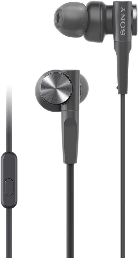 Écouteurs Sony MDR-XB55AP Intra-Auriculaires avec Cordon Anti-Nœuds pour le Sport