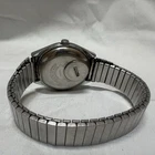 Vintage 70s Timex Electric Silver Tone Dial Men's Watch Stretch Band