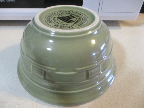 Longaberger Pottery Made in USA Woven Traditions Sage Smallest Mixing Bowl