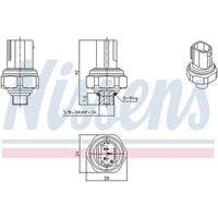 Nissens 301070 Druckschalter, Klimaanlage