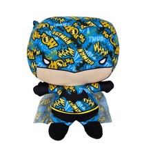 JUSTICE LEAGUE BATMAN PLUSH   TOY FACTORY   9"   COMIC GRAPHICS   DC LICENSED