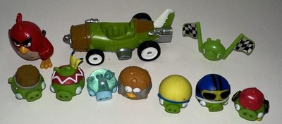 Lot Of 7 Angry Birds Tiny Toppers And Mini Figures Plus Car