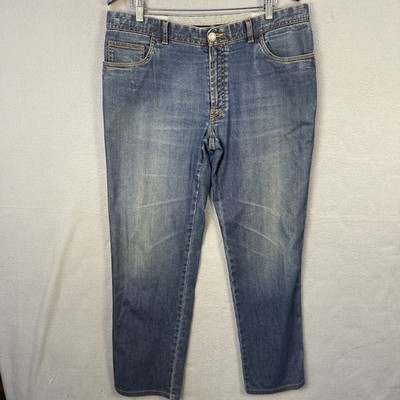 Brioni Stelvio Jeans Mens 38x31 Blue Medium Wash 5-Pocket Designer Made in Italy