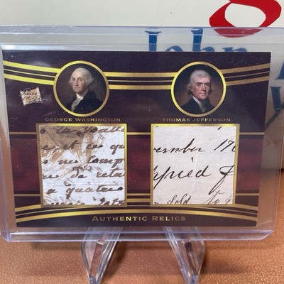 Pieces Of The Past 2022 George Washington / Jefferson Dual Written Relics   