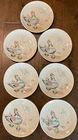 7 Vintage Red Wing Pottery Bob White 10.75" Dinner Plates, Beautiful Condition!