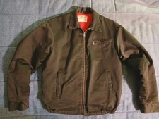 BIG MAC WORK JACKET BLACK (M) JCPENNEY PENN PRESS DETROIT RED FUR LINE LOW COST!