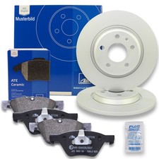 2x ATE Bremsscheiben Ø230mm + ATE Ceramic Beläge passend für VW Polo V 6R 6C