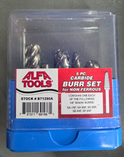 Alfa Tools B71290A 5 Pc Carbide Burr Set Non-Ferrous Aluminum 1/4" Shank USA