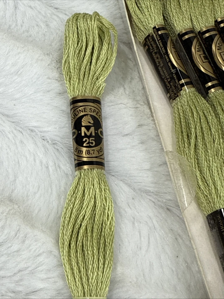 DMC Mouline Special 25 #3348 Box Of 12 Embroidery Thread Cross Stitch - Image 3 of 4