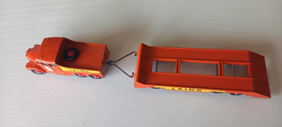 LKW mit Hänger Laing Matchbox King Size No 8 ohne OVP Scammell 6x6 Tractor - Bild 3 von 4